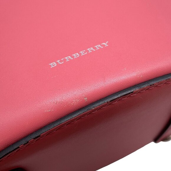 BURBERRY Pink Leather Pouch - Picture 7 of 15